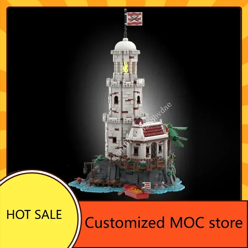 2575PCS Angepasst MOC Pirate Royal Leuchtturm Puzzles Technologie Kreative DIYAssembly Geburtstag Spielzeug Weihnachten Geschenke für Kind