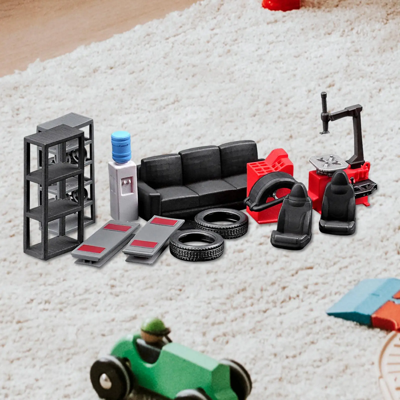 Mini ensemble d'outils de réparation automobile simulé, 12 pièces, pour Dioramas miniatures 1/64