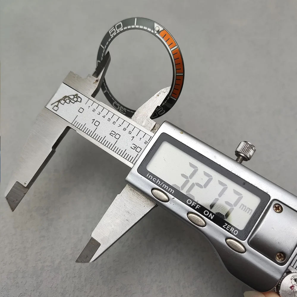 Anel de relógio inclinado de 41.5mm, anel de inserção de moldura de cerâmica para caixa de 43mm, acessórios de relógio, diâmetro interno 32.7mm, inserções de moldura de relógio