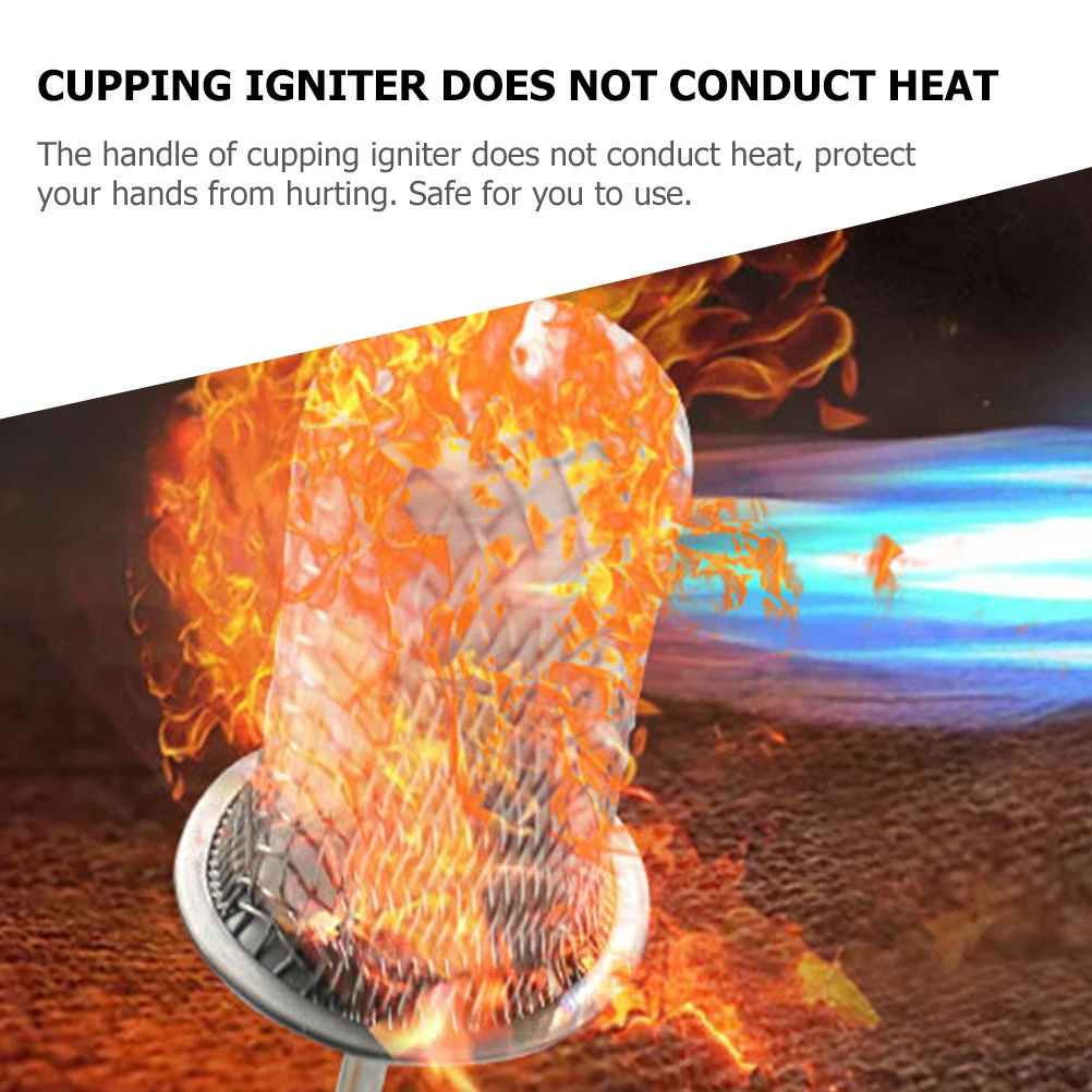 

2pcs Cupping Igniter Fire Rod Tool Long Cotton Swabs Durable Alcohol Non Conductive Handle Massaging