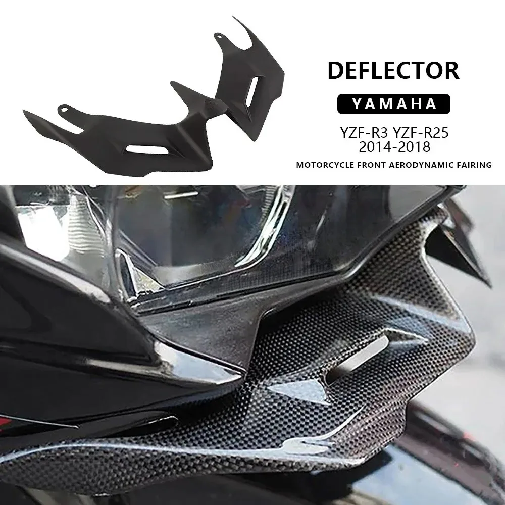 Aerodynamic Winglets Pneumatic Front Fairing Wing Lower Wing Cover Protector Motorcycle Spoiler for Yamaha YZF R3 R25 2014-2018
