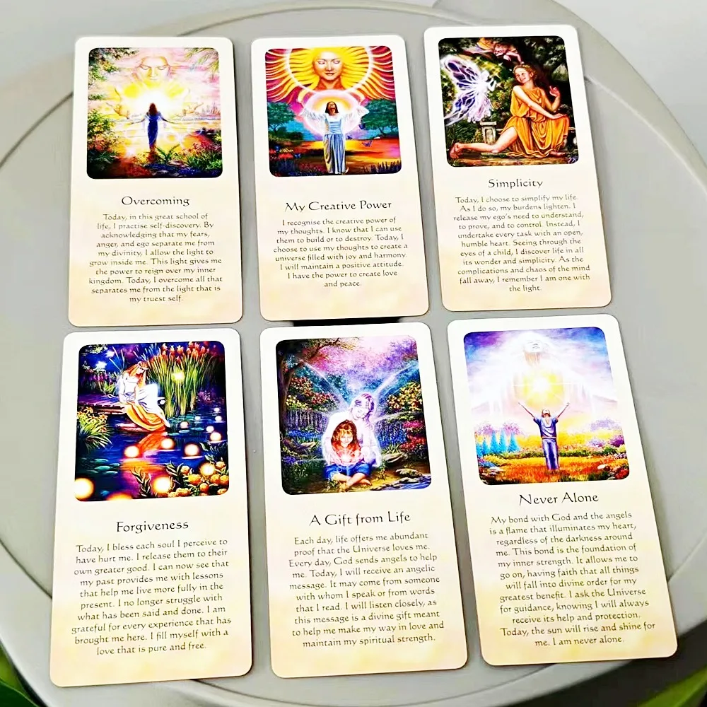 

54 Pcs Cards 11*5.3cm Messages of Life Oracle Cards Light-filled Images and Inspired Text To Turn on The Divine