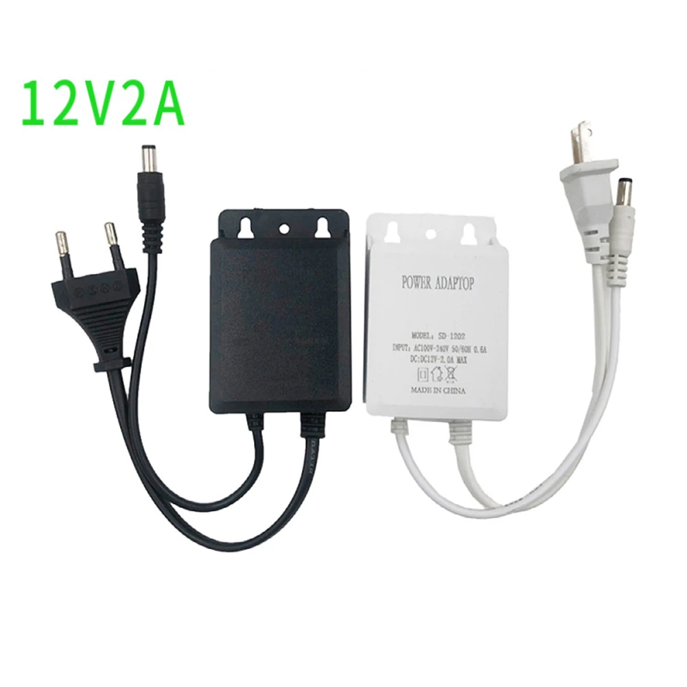 1pc EU/U/S Power Adapter DC 12V Output UPS Endurance Power Supply Monitoring Switch Electric Equipment Connect Accessories