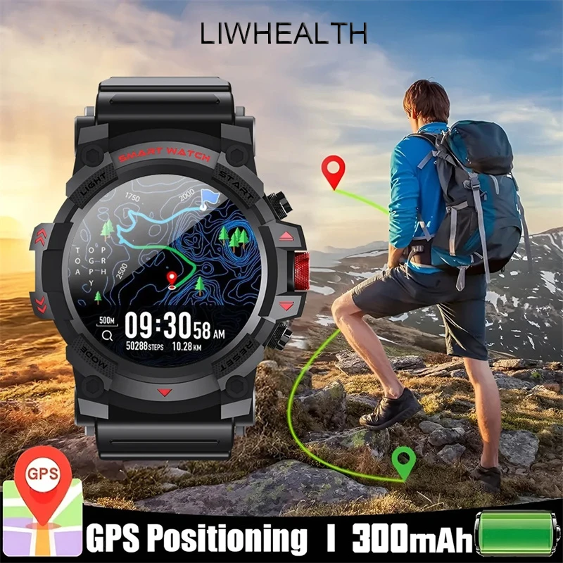 

2025 Новые спортивные умные часы с GPS, мужские напоминания о вызове, пульс, кислород в крови, фитнес, водонепроницаемые уличные умные часы для Android IOS