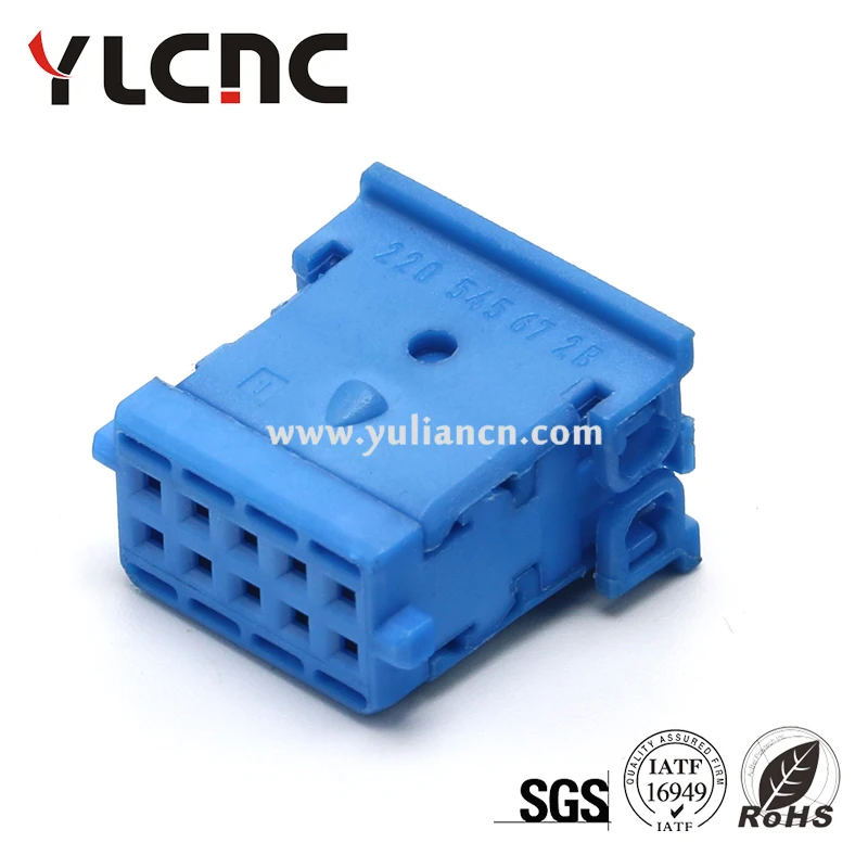 YLCNC factory direct sales 1Pcs 10Pin Miniature Car Low Current Electrical Connector AC Assembly Auto Wiring Plug  3-968636-1