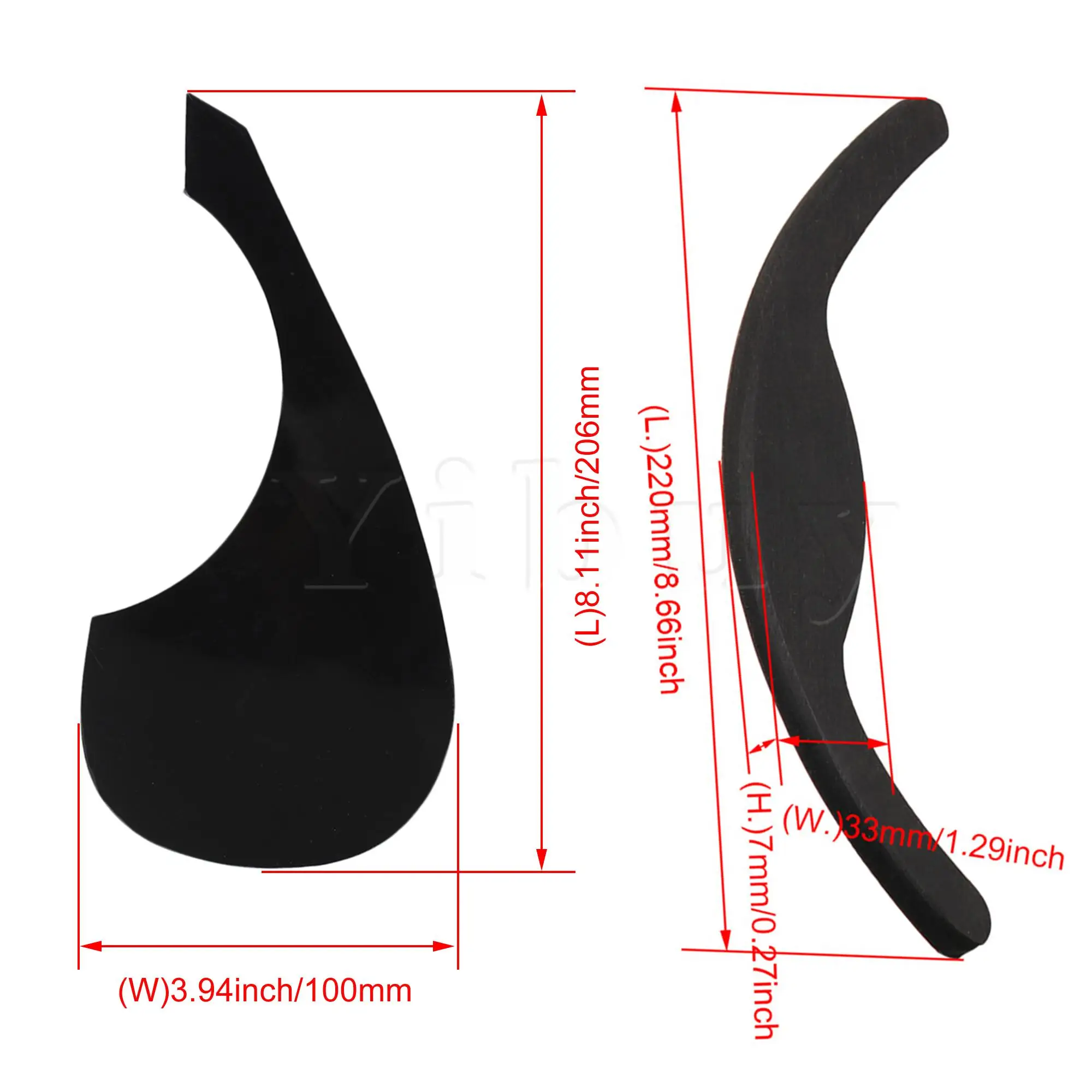 Yibuy 2Pcs Pickguard with Armrest for 40 inch to 41 inch Acoustic Guitar Set Black