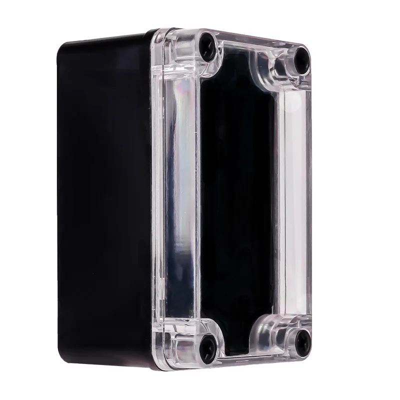 ABS Plastic IP67 Box Waterproof Project Box Black Dustproof Electrical Enclosure Housing Instrument Case Transparent Clear Cover