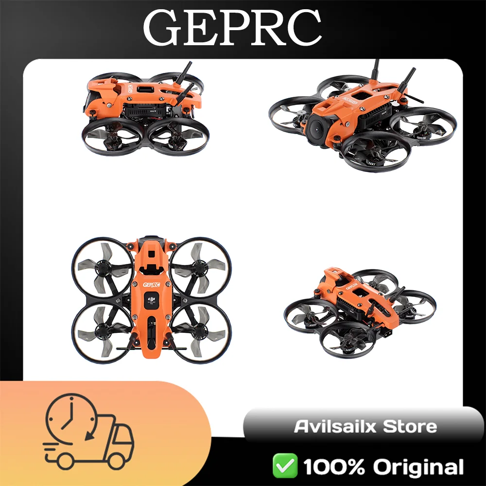 GEPRC DarkStar16 1.6 بوصة طائرة بدون طيار FPV O4 Air Unit Pro 14800KV Motor RC Freestyle Quadcopter برتقالي رمادي مع WTFPV SPEEDX2