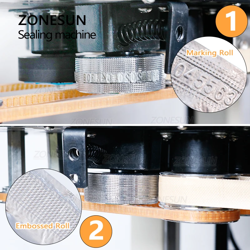 ZONESUN ZS-FR1100 Auto Vertical Continuous Band Sealer Heavy Duty 15kg Big Plastic Film Bag Heat Sealing Machine Date Coding - view 3