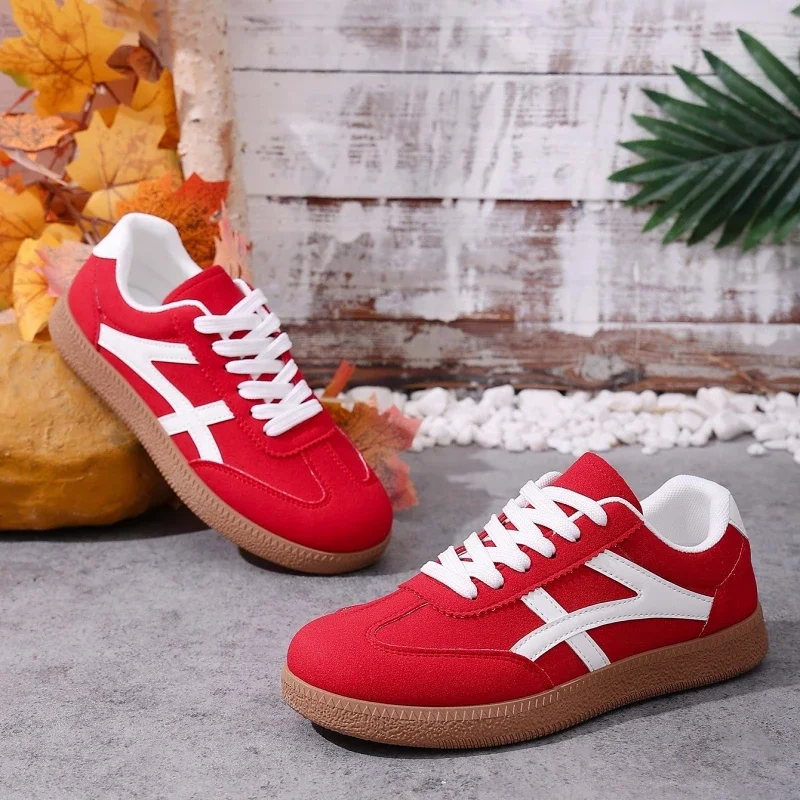 Zapatillas de deporte originales rojas para mujer, zapatos de diseñador ligeros y cómodos, zapatos deportivos informales para mujer, zapatos antideslizantes para caminar al aire libre para mujer