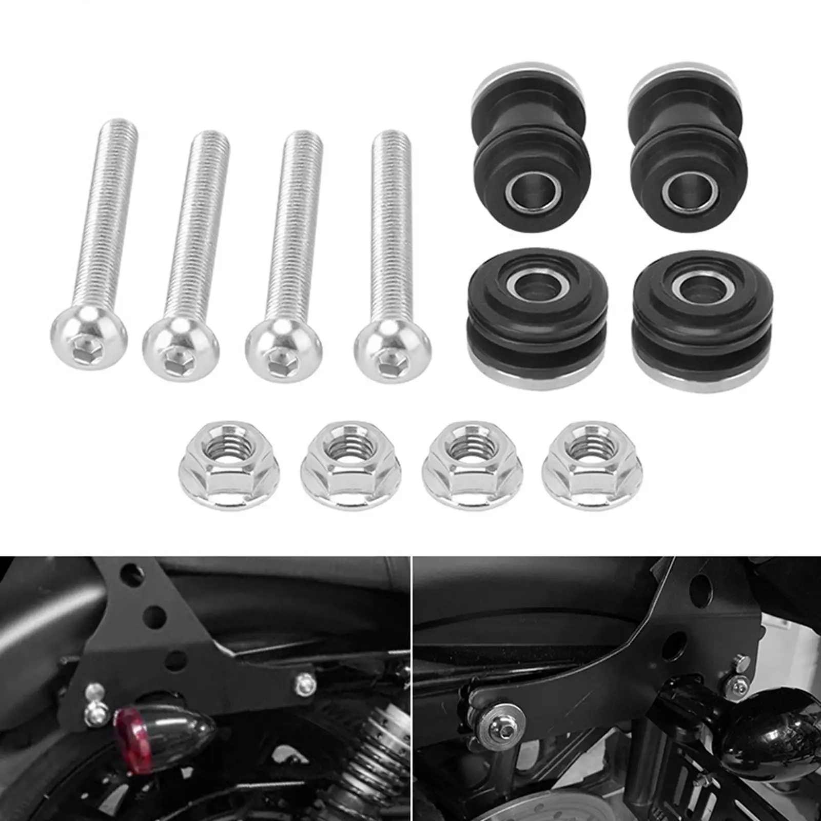 

Portable Motorbike Backrest Screw Kit Quick Release Iron Docking Hardware Fast Install for Sportster XL883 XL1200 X48