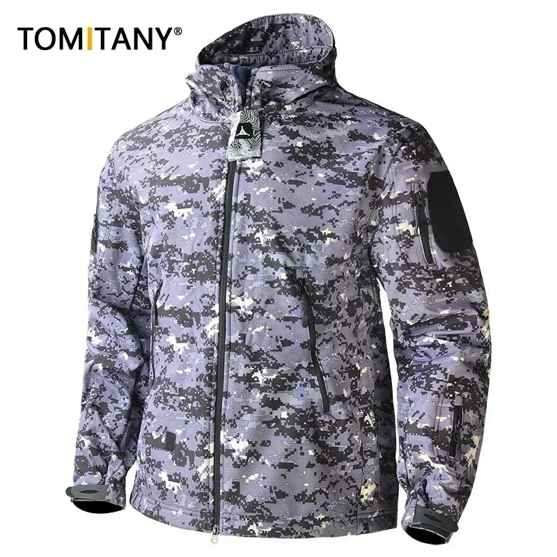 

Shark Skin Soft Shell Tactical Jacket Men Waterproof Fleece Clothing Winter Camouflage Windbreakers 5XL