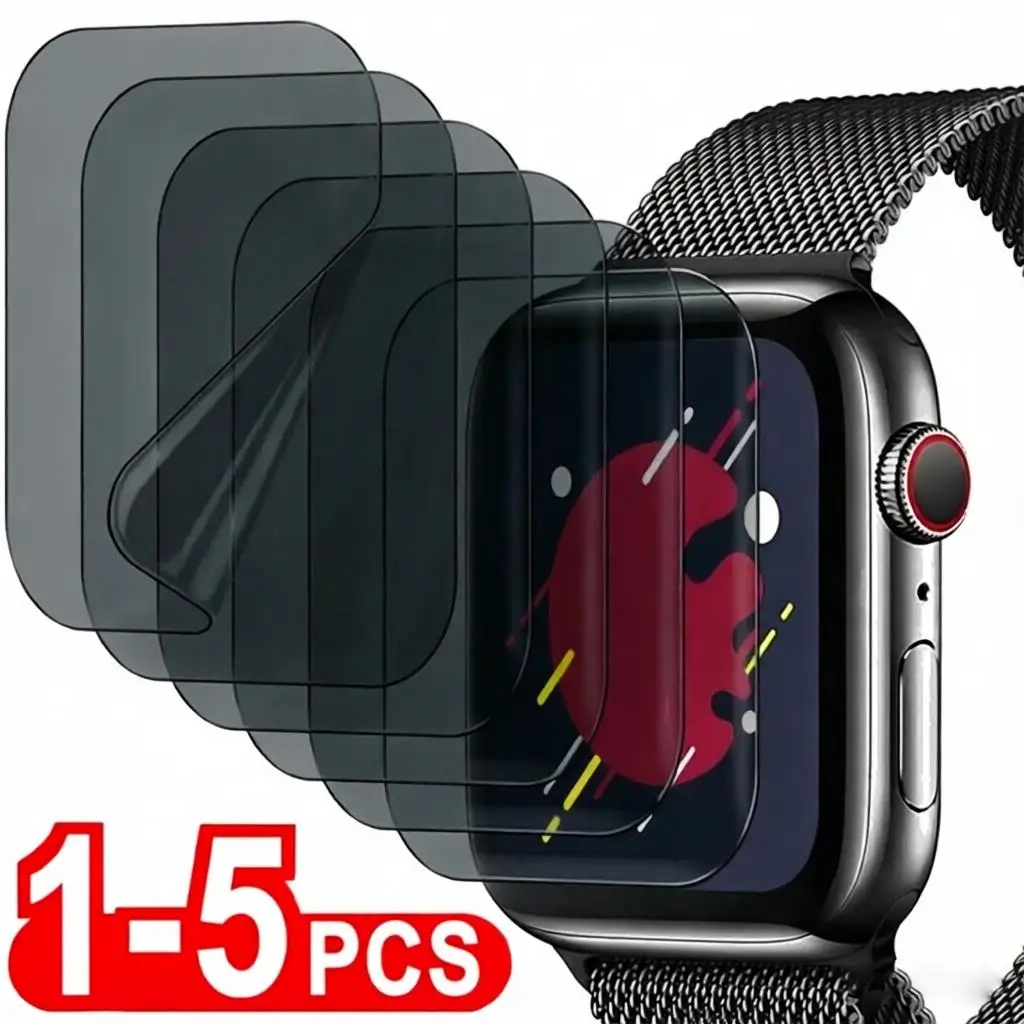 1-5Pcs Privacy Hydrogel Film for Apple Watch Series 11 10 S11 S10 Screen Protector Soft 46 42mm Protective Film