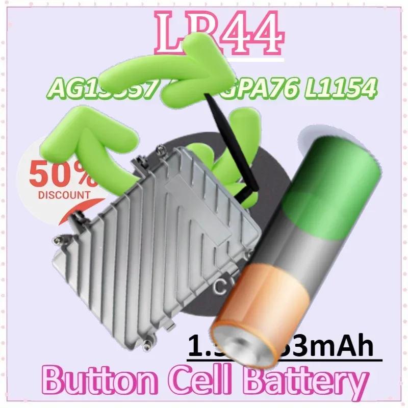 

1.5V 153mAh AG13 LR44 L1154 RW82 SR1154 SP76 pila SR44 Button Batteries A76 LR1154 GP7 Cell Coin Watch Toys Remote Battery