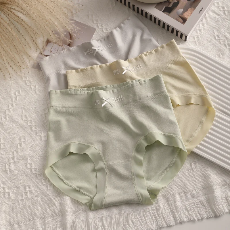 กางเกงในสามเหลี่ยมกางเกงเอวสูงกางเกงในเซ็กซี่แฟชั่นสำหรับผู้หญิงนุ่มกางเกงในสตรีชุดนอนสตรีไร้รอยต่อขนาดใหญ่พิเศษ