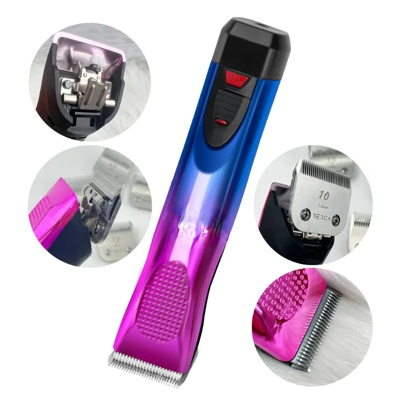 A5 Two Batteries Dog Cat Hair Clipper with #10 Metal Blades High Carbon Steel Pet Grooming Hair Cut Machine