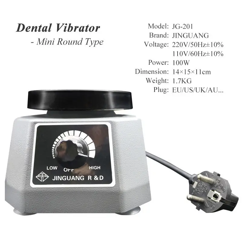 Dental Plaster Vibrator Round Plate Small Gypsum Variable Intensity Shaker Speed Adjustable Vibration Table for Gypsm Equipment