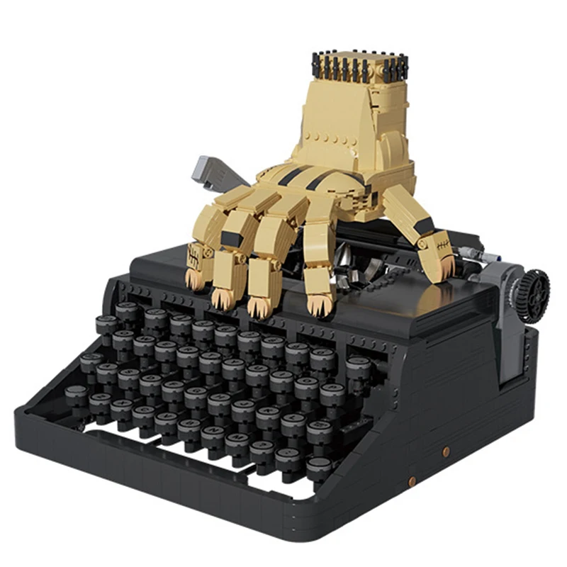 2330pcs Creative Nostalgia Wednesday Typewriter Building Blocks Sets MOC Desktop Collection Ornament Model Assembly Bricks Toys