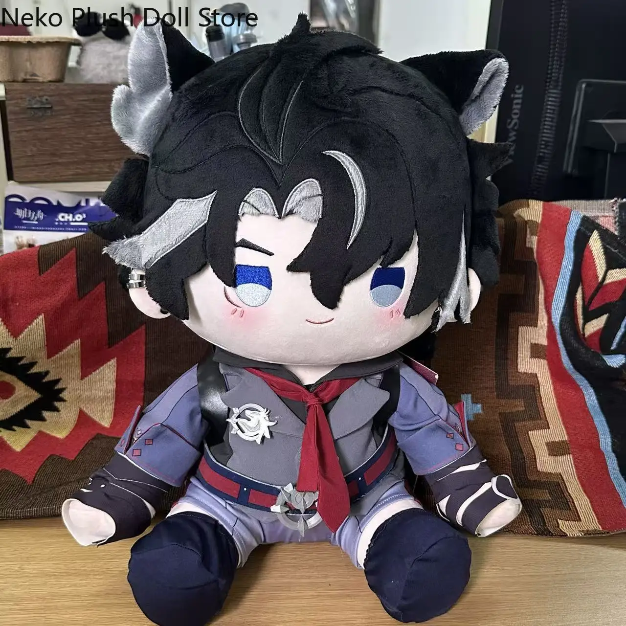 

Genshin Impact Wriothesley Game Anime Cosplay Plush Stuffed Cotton Cute Body Change Clothes Doll Dress Up Toys Cushion 40CM