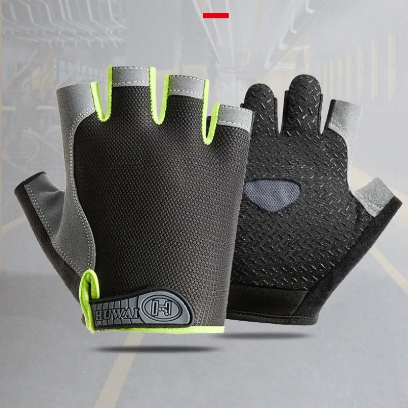 Breathable Gym Gloves Cycling Half Finger Dumbbells Bodybuilding Sports Anti-slip Cycling Bicycle Accessories Men Women