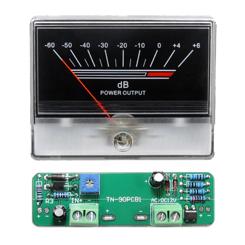 VU مستوى متر ستيريو Preamp مُضخّم صوت لوح مؤشر DB Preamp صوت قوة عداد مع سائق مؤشر بإضاءة خلفية
