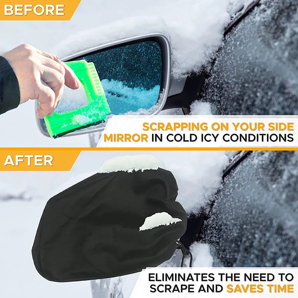 1 paio di specchietti retrovisori copertura da neve inverno protezione per specchietto laterale sinistro e destro panno Oxford copertura antipolvere per congelamento neve accessori per auto