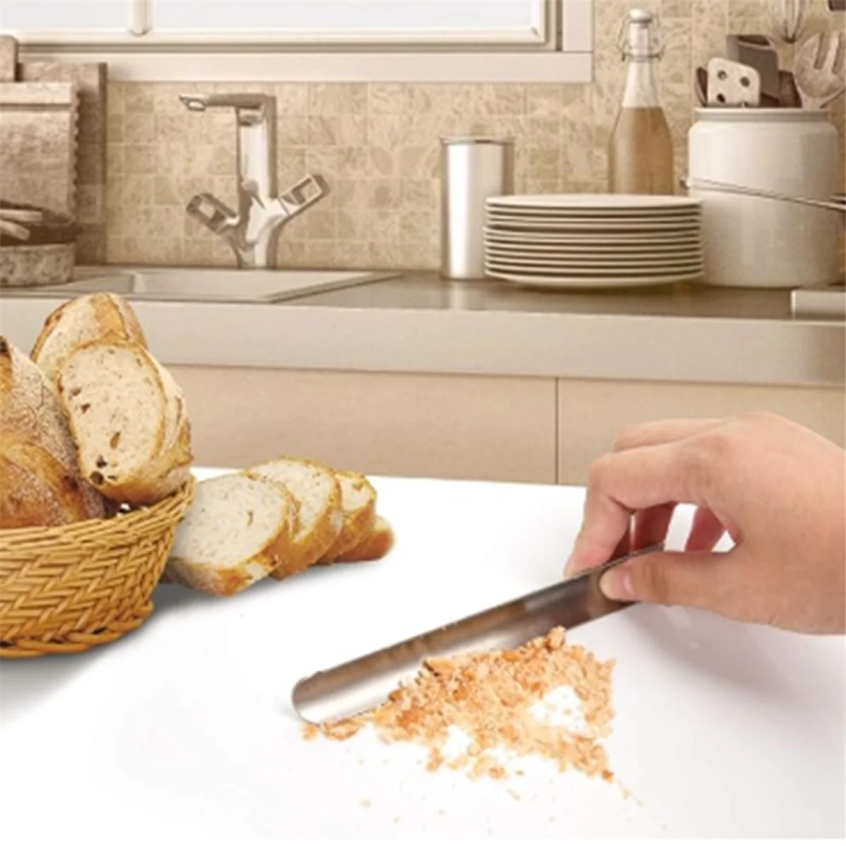 A698P ห้องรับประทานอาหาร Crumbs Crumbs Scraper เหล็ก Crumb Scraper อาหารเคาน์เตอร์ครัว Scraper Crumbs ทอง 10 ชิ้น