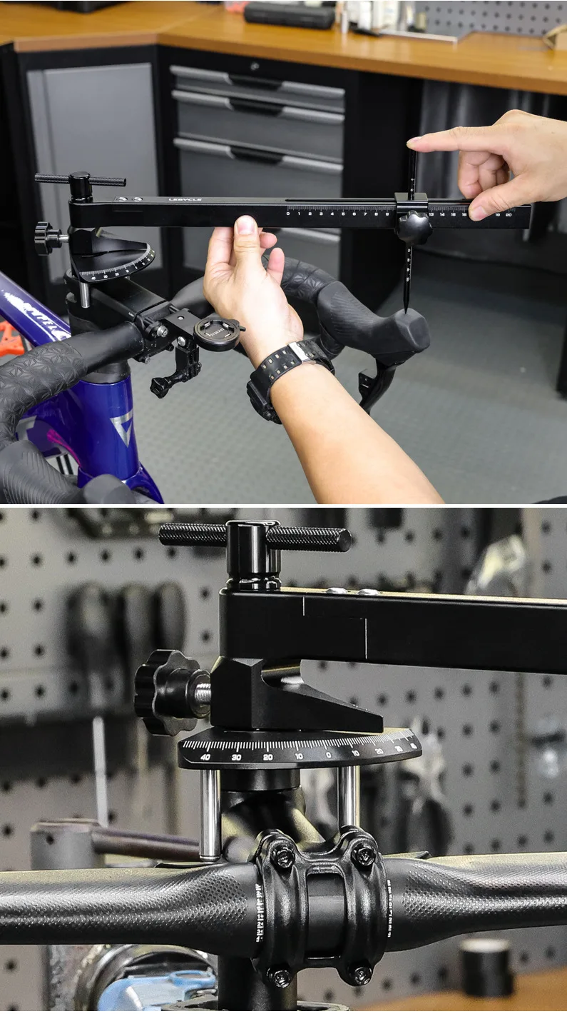 LEBYCLE Fahrradfahrer, verstellbares Werkzeug, Hand wird symmetrische horizontale Einstellung, hochfestes Material aus Aluminiumlegierung – Detail 12