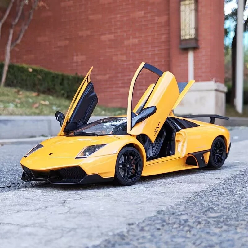 New 1:18 Murcielago Alloy Sports Car Model Diecast Metal Racing Car Vehicles Model High Simulation Collection Childrens Toy Gift