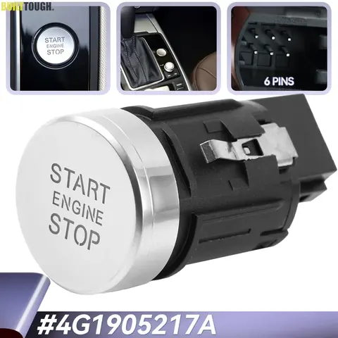 자동차 스위치 점화 스타터 열쇠가 없는 시작 엔진 정지 버튼 4G 1905217 아우디 A6 C7 S6 A7 RS7 2012-2018 자동차 액세서리에 적합