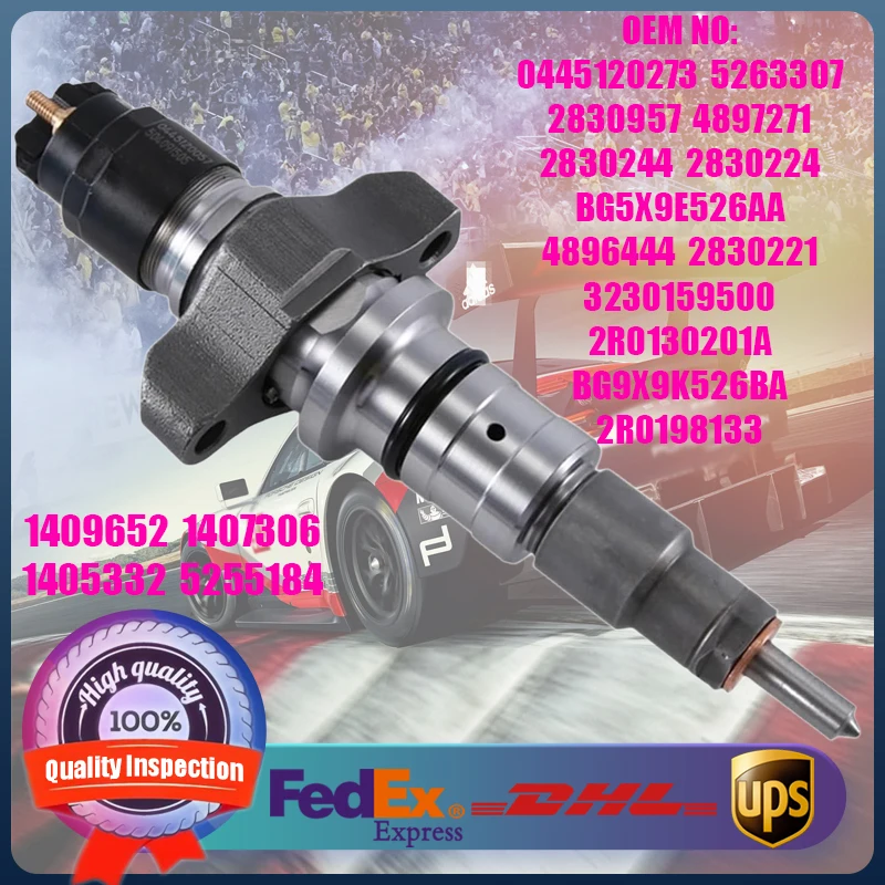 

Common Rail Fuel Injector 0445120273 5263307 for Cummins Engine ISBE6 ISBE5.9 Ford Cargo VW Worker
