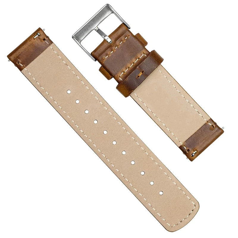 Leather Watch bracelet 20mm 22mm Universal smartwatch strap Quick Release strap watch accessories