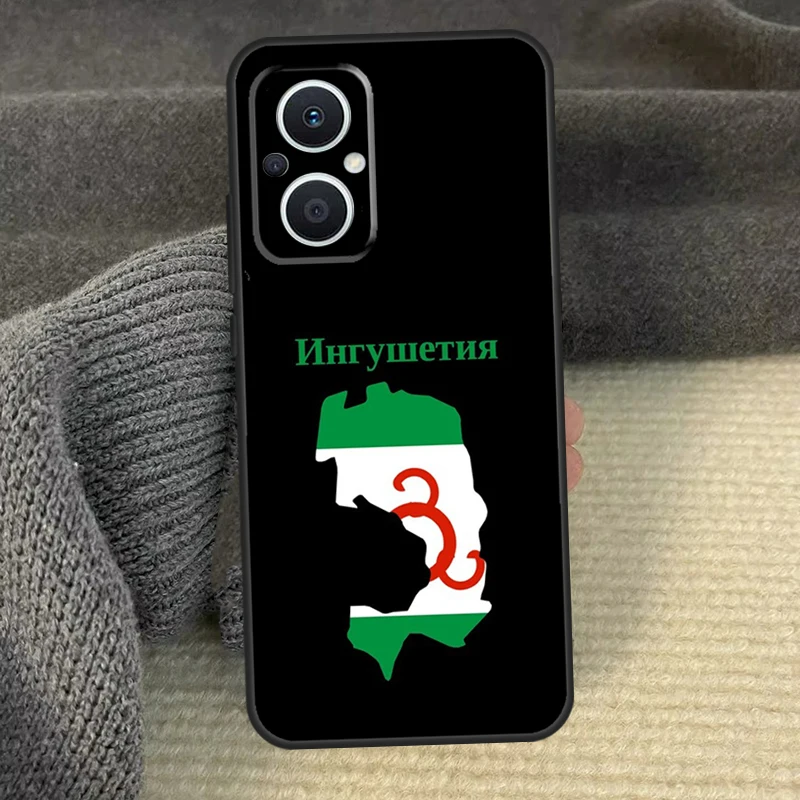 Ingushetia Vlag Zaak Voor Oppo Reno 4z 2z 5z 8T 10 4 5 6 7 8 Lite Oppo Vondst X3 Neo X2 Lite X 5X6 Pro Cover