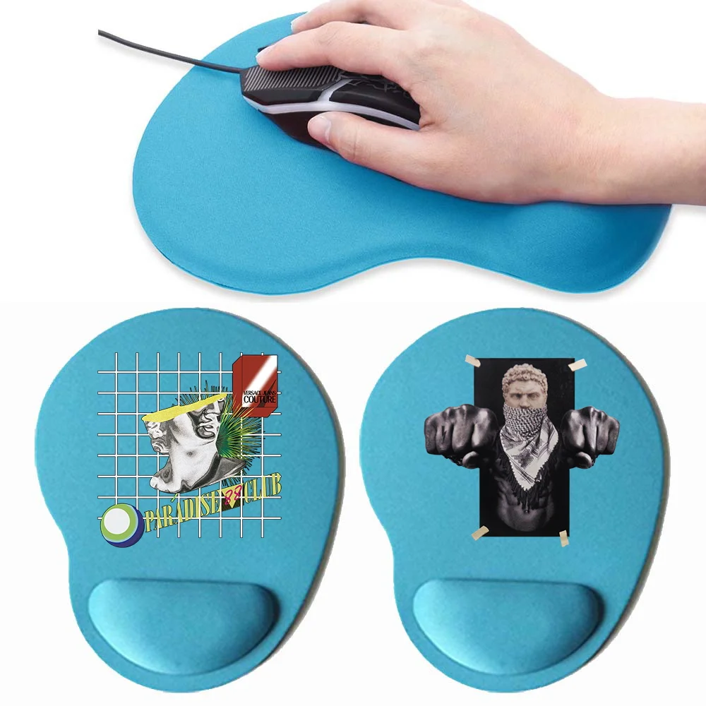 Mouse Pad Soft Blue Desk Mat Esports Mouse Pad Thin Non-Slip Fast and Accurate Control Mousepad for Office Home Sculpture Series
