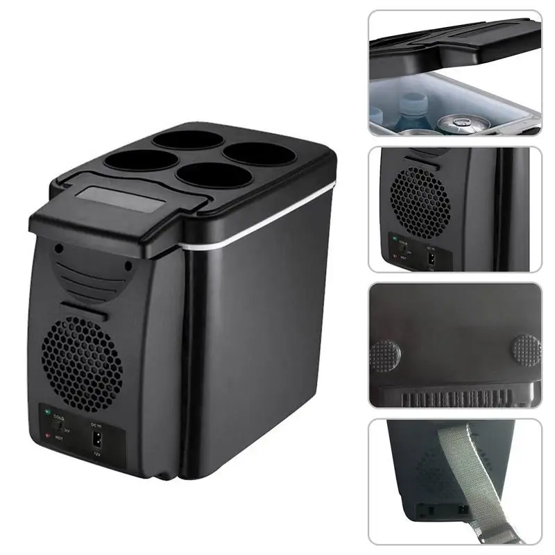 6 Liter Mini Fridge For Camping Lightweight Car Armrest Mini Refrigerator Container Freezer Box Insulated Cooler Car Gadgets