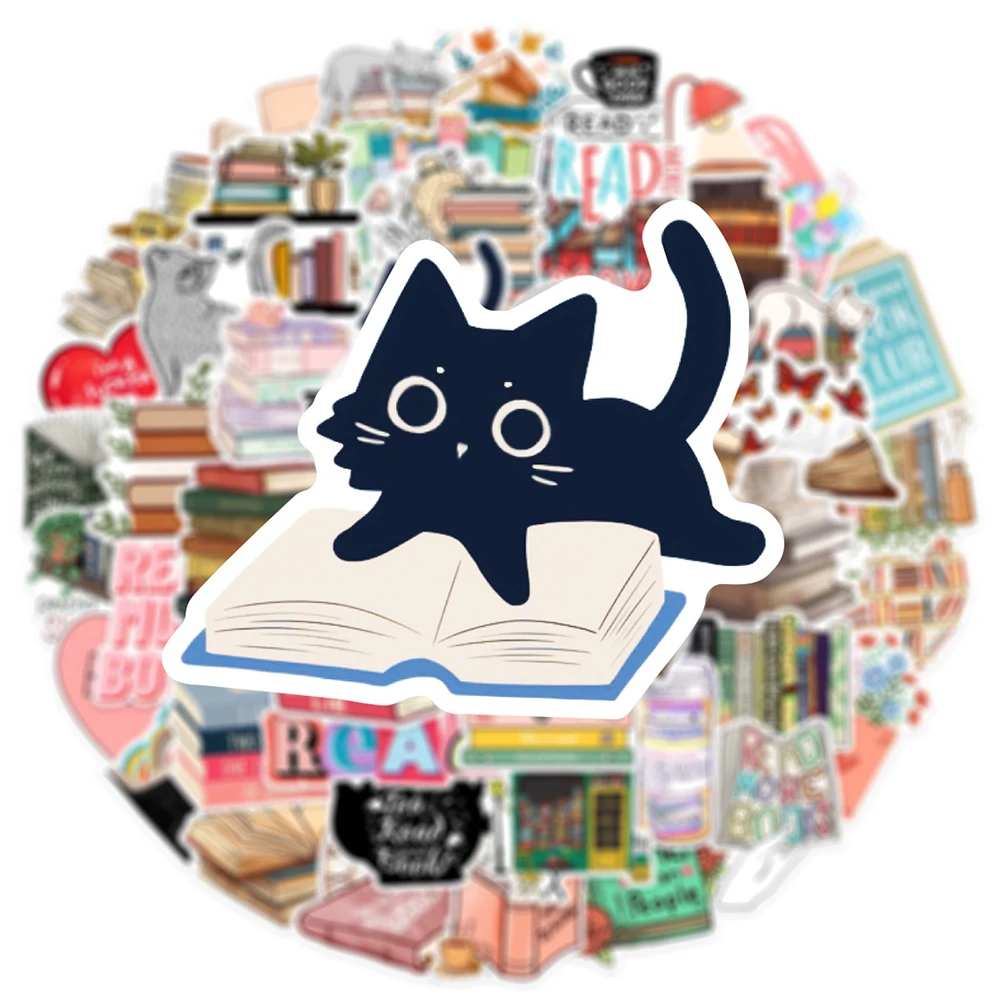 Pegatinas de grafiti para libros de lectura, papelería decorativa, álbum de recortes, diario, impermeable, paquetes de pegatinas de dibujos