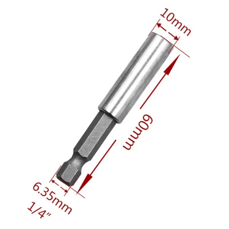 1/2/5Pcs 60mm Hex Shank Extended Connecting Rod Magnetic Screwdriver Extension Holder 1/4 Quick Change Batch Head Joint