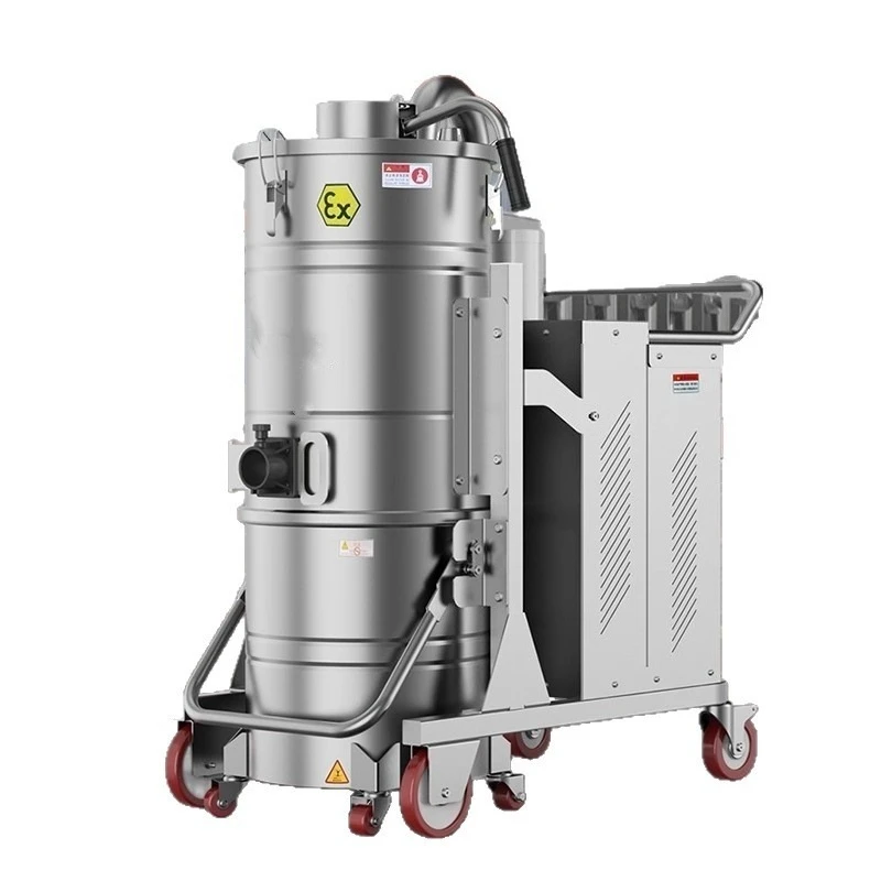 Industrial vacuum cleaner, factory workshop large suction hand push wet and dry vacuum cleaner