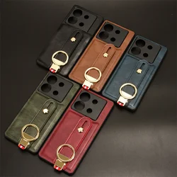 Funda de cuero de lujo para Infinix Zero 30 5G X6731, pulsera con correa de mano, soporte de anillo de Metal para Infinix Zero 30 5G, funda de teléfono