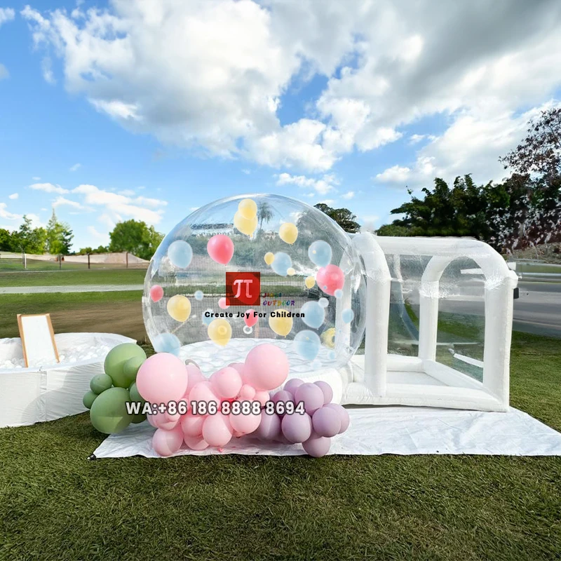 【JINLI TOYS】 Inflatable bubble house PVC tent inflatable balloon bubble house transparent tent with 8 accessories free shipping