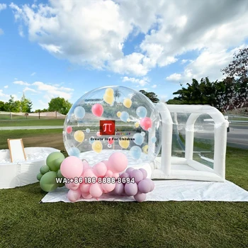 【JINLI TOYS】 Opblaasbaar bubbelhuis PVC tent opblaasbare ballon bubbelhuis transparante tent met 8 accessoires gratis verzending