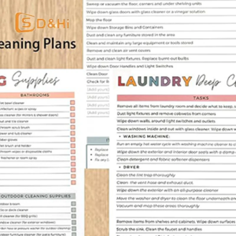 

ADHD Cleaning Planner For Adults And Teens - Daily, Weekly & Monthly Cleaning Schedule & Checklist,Reusable Household Organizer