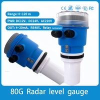 4-20ma RS485 5m 10m 15m 20m 80G  Radar  level  gaug Level Meter Oil Diesel Fuel Tank Level Sensor Liquid Water Level Transmitter