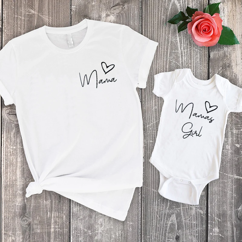 

Mum and Daughter Shirt Mum and Son Matching Tshirt Personalized Printed Cotton Tees Mothers Day Summer Kids Clothes Gift