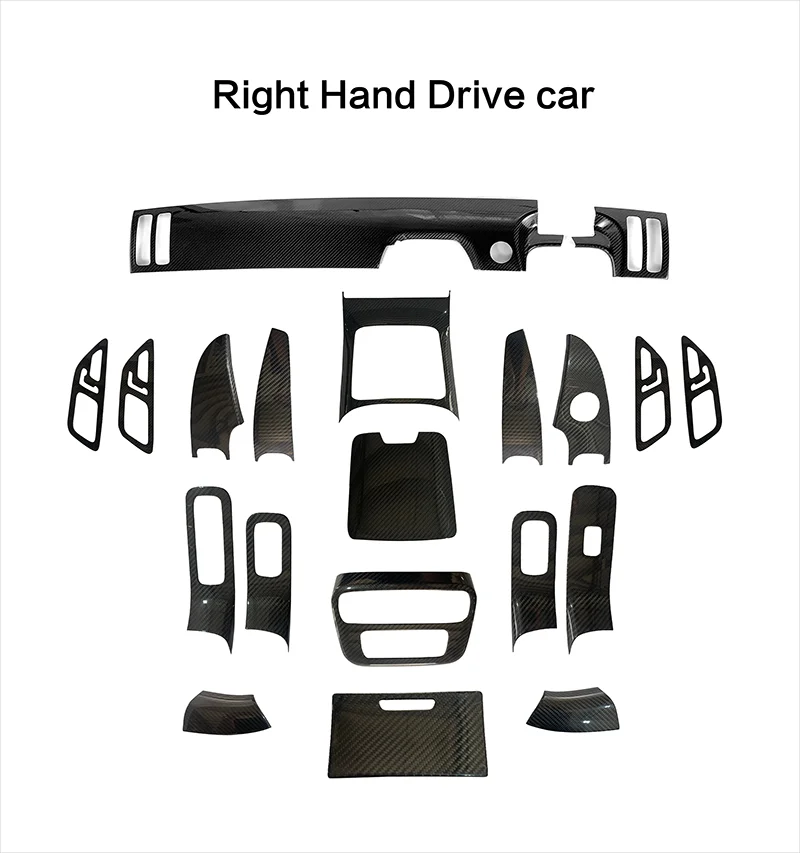Car Interior Kit Real Carbon Trim Parts for S Class W223 Auto Dry Carbon Fiber Accessories Patch Type Center Console Decoration