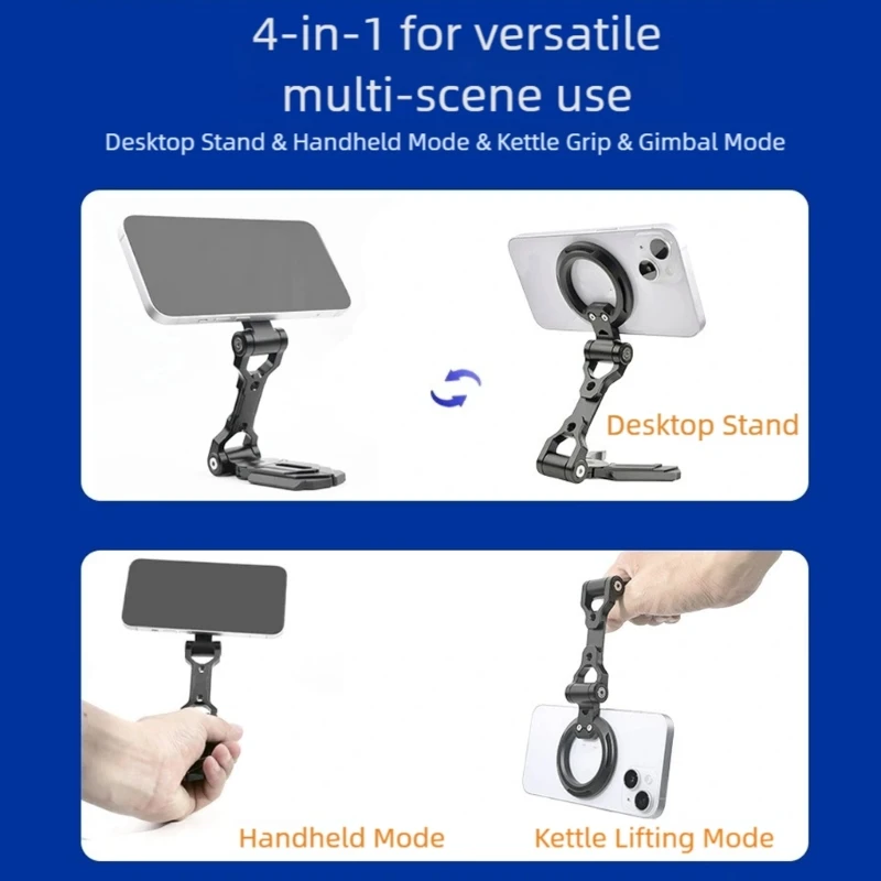 

Портативная металлическая подставка для телефона, складная конструкция, регулируемый угол обзора для смартфонов, видеозвонки, и