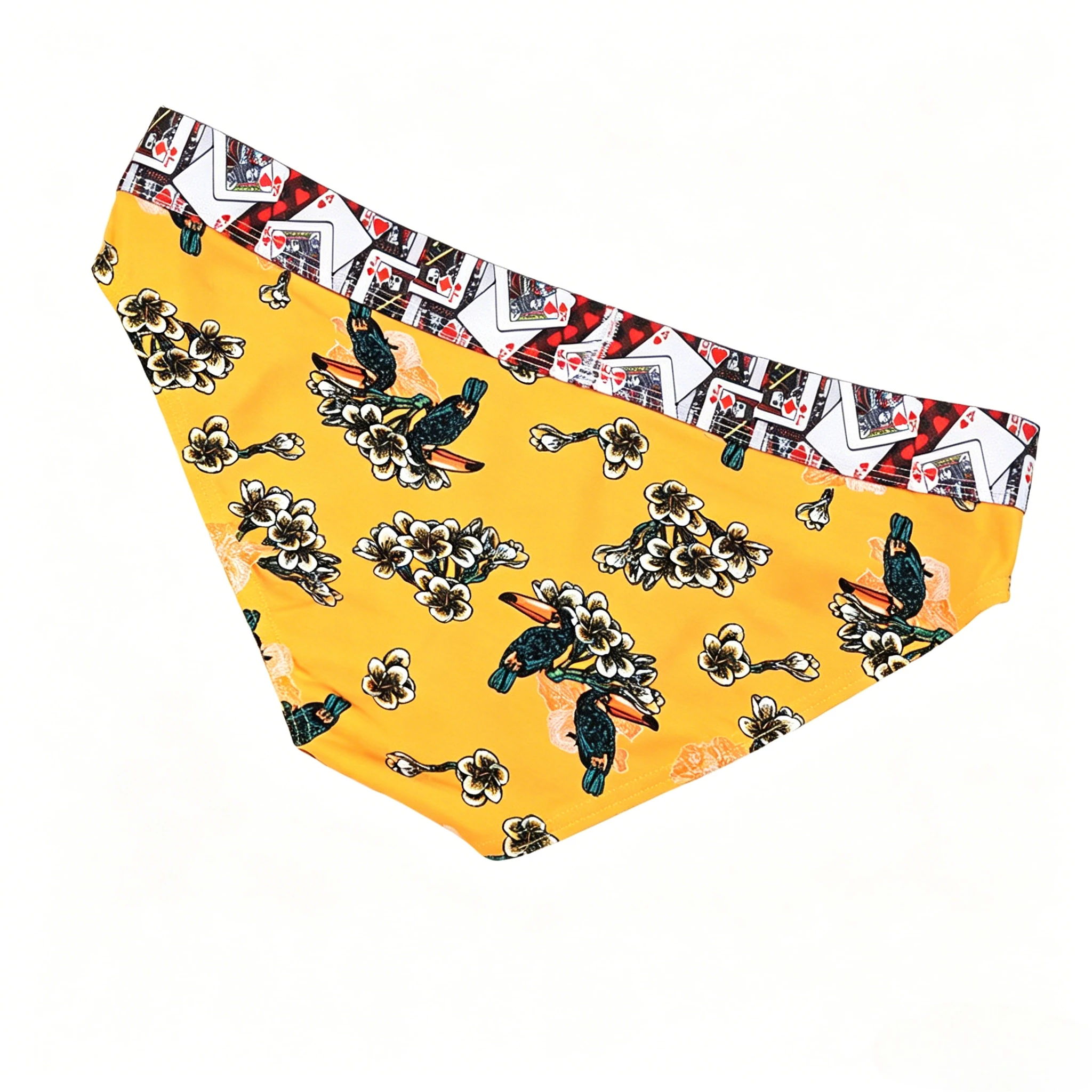

Male Mixed Printed Cotton Triangle Brief Cartoon Floral Plaid U Bulge Pouch Soft Men Underpants
