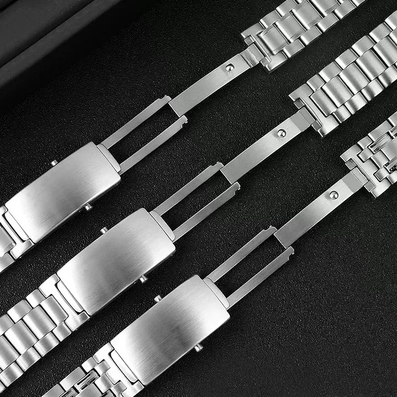 Solid Stainless steel watchband 18mm 20mm 22mm Silver Watch Band For omega strap seamaster speedmaster planet ocean Bracelet\]p; image 2