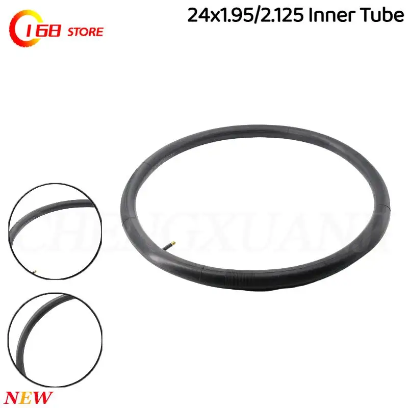 24X1.95/2.125 Inner Tube Straight Mouth Durable Tire Accessory For Bicycles & Mountain Bikes