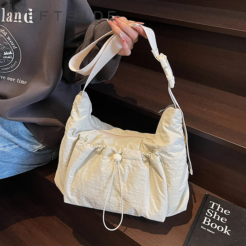 

LEFTSIDE Soft Cloth High Capacity Crossbody Bags for Women Shoulder Bags Females 2025 New in Fashion Trend Handbags and Purses